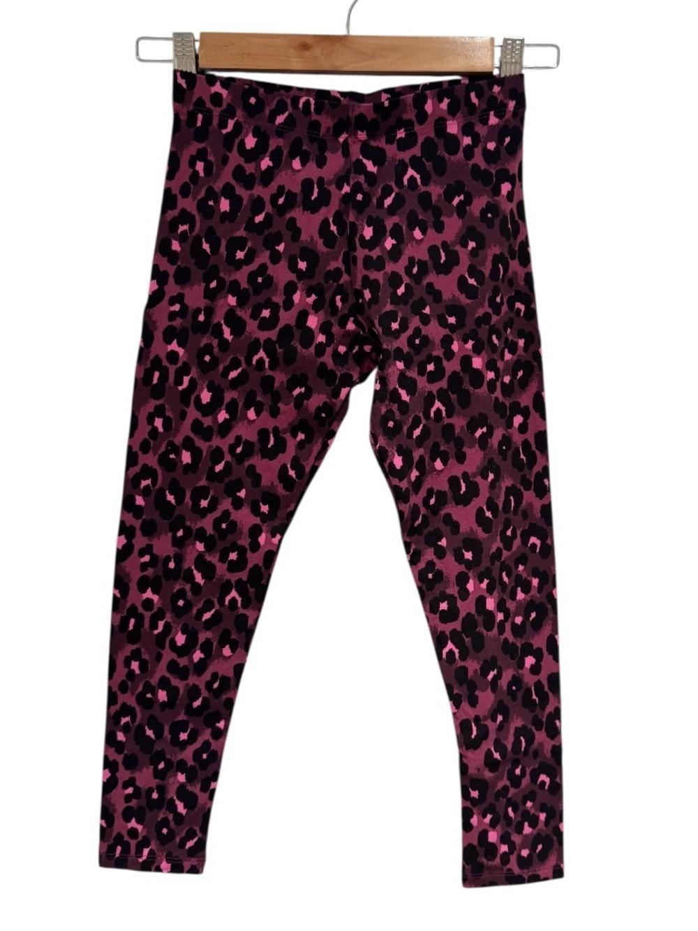NEXT pink & black animal print leggings - size 9